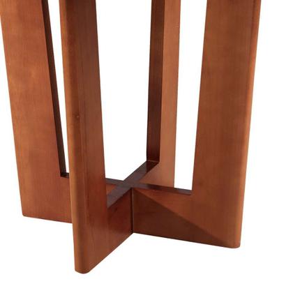 Mesa de Jantar Retangular com Tampo de Vidro Tália Off White e Imbuia 120 cm - Mobillare Imagem de Mesa de Jantar Retangular com Tampo de Vidro Tália Off White e Imbuia 120 cm