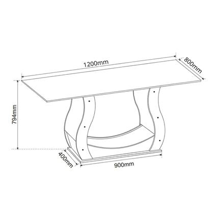 Imagem de Mesa de Jantar Retangular Criare 120x80cm com 4 Cadeiras Venus