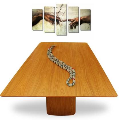 Imagem de Mesa de Jantar Retangular Duo 260x140cm Base Freijó Tampo Freijó