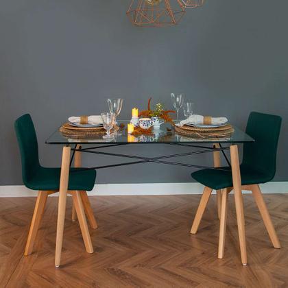 Imagem de Mesa de Jantar Retangular Eames Eiffel Transparente 120 cm