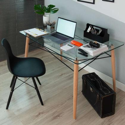 Imagem de Mesa de Jantar Retangular Eames Eiffel Transparente 120 cm