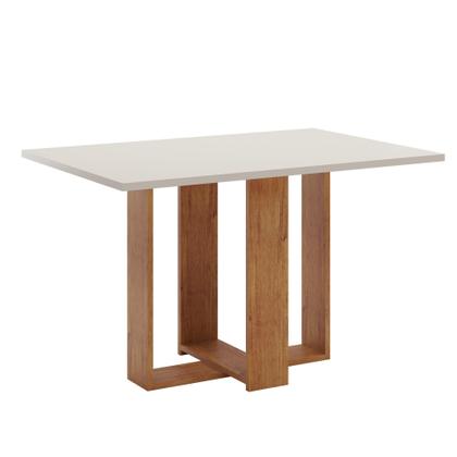 Imagem de Mesa de Jantar Retangular Ellus C/4 Cad Pietra Mel/Bonde/V.marfim