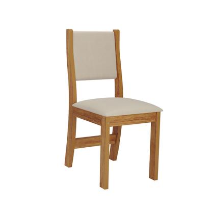 Imagem de Mesa de Jantar Retangular Holy Com 4 Cadeiras Sol Mel/Blonde/Bege Casa Giulia