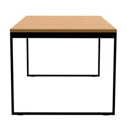 Imagem de Mesa de Jantar Retangular Stanford Amêndoa e Preta 135 cm