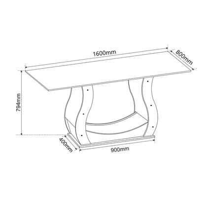 Imagem de Mesa de Jantar Retangular Vitalic com 6 Cadeiras Madeira Maciça Vegas