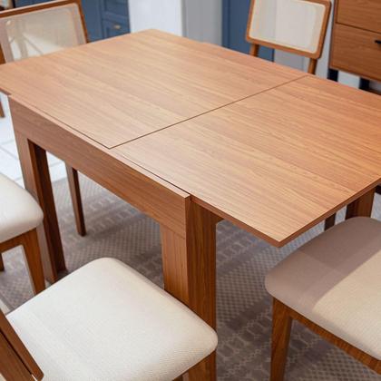 Imagem de Mesa de Jantar Tampo Extensível c/ 6 Cadeiras Dream 100% MDF