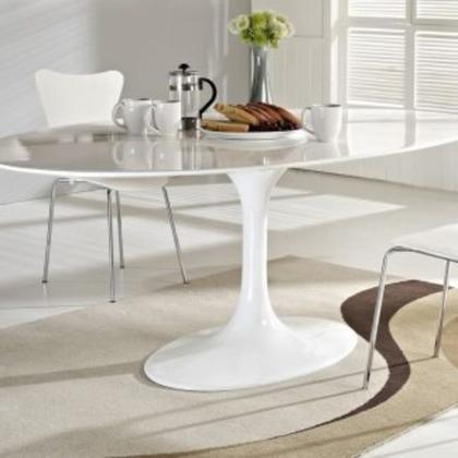 Imagem de Mesa de Jantar Tulipa Saarinen Oval 160x90 cm Laqueado