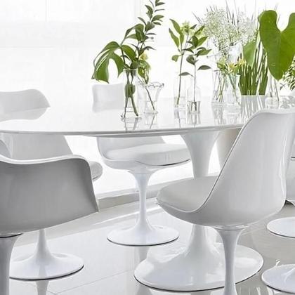 Imagem de Mesa de Jantar Tulipa Saarinen Oval 160x90 cm Laqueado