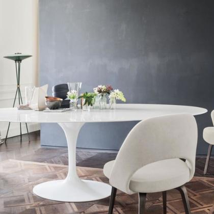 Imagem de Mesa de Jantar Tulipa Saarinen Oval 160x90 cm Laqueado