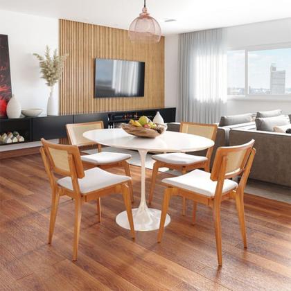 Imagem de Mesa de Jantar Tulipa Saarinen Oval 160x90 cm Laqueado