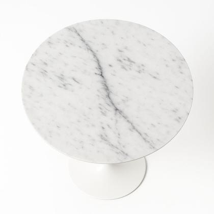 Imagem de Mesa de Jantar Tulipa Saarinen Redonda 90 cm Mármore Branco Extra