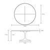 Imagem de Mesa De Jantar Tulipa Saarinen Redonda 90 cm Mármore Branco Extra