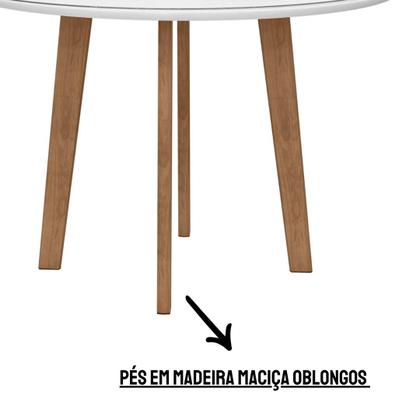 Imagem de Mesa de jantar turmalina com vidro 4lugares off white