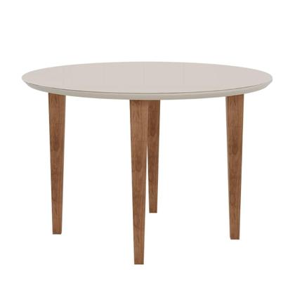 Imagem de Mesa de jantar turmalina com vidro 4lugares off white