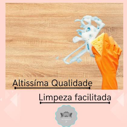 Imagem de Mesa de jantar turmalina com vidro 4lugares off white