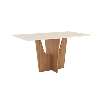 Imagem de Mesa de Jantar Vertice 160 6 Cad. Milla Linho - Henn
