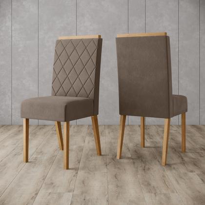 Imagem de Mesa de Jantar Vertice 160 C. Vidro 6 Cad. Nina Amendoa - Henn