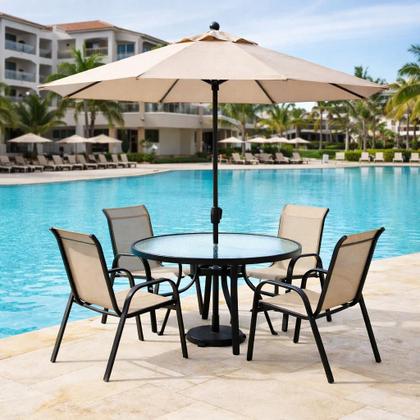 Imagem de Mesa de Jardim com tampo de vidro Macaé