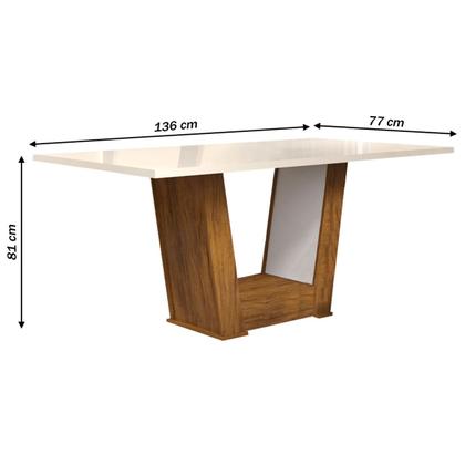 Imagem de Mesa de Madeira 6 Lugares Helena Imbuia - Pnr Móveis