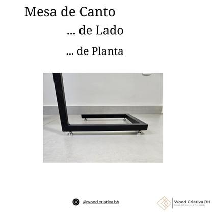 Imagem de Mesa De Madeira e estrutura de Metalon Em Estilo Industrial