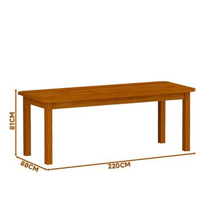 Imagem de Mesa De Madeira Maciça Com 10 Cadeiras 220 x 88 Mel Suprema Shop JM