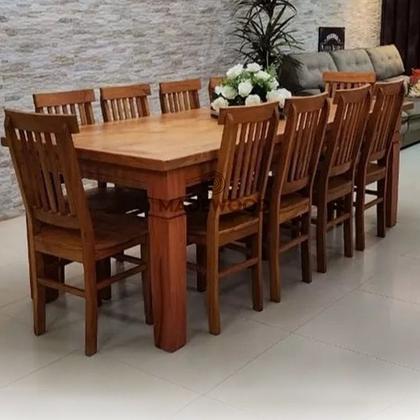 Imagem de Mesa de Madeira Maciça Rústica feita de Madeiras Nobres de Demolição (Apenas a Mesa)