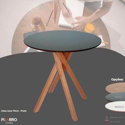 Imagem de Mesa de Madeira Redonda D70cm x A75cm - June