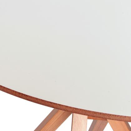 Imagem de Mesa de Madeira Redonda D90cm x A75cm Jantar Café Varanda - June