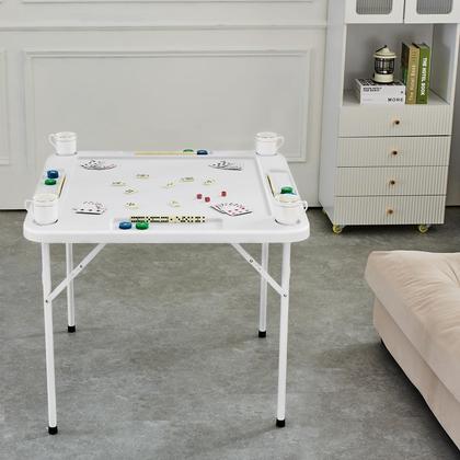 Imagem de Mesa de Mahjong VEVOR Square dobrável para 4 jogadores com porta-copos