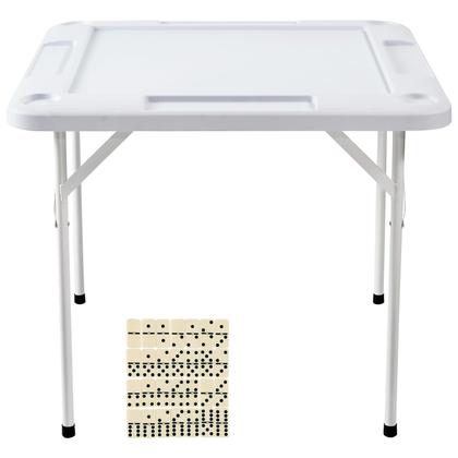 Imagem de Mesa de Mahjong VEVOR Square dobrável para 4 jogadores com porta-copos
