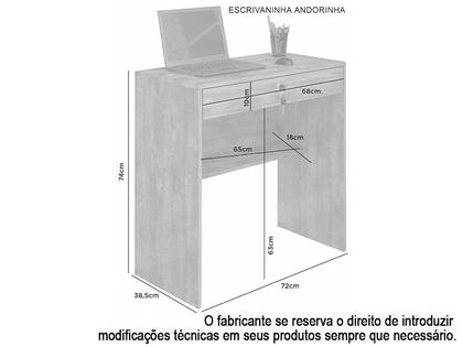 Mesa de Notebook Escrivaninha Multiuso Home Office - Alpoim Imagem de Mesa de Notebook Escrivaninha Multiuso Home Office