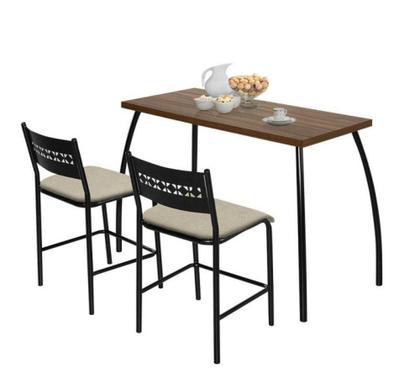 Imagem de Mesa de Parede 100x50 Apartamento Pratica Com 2 Banquetas Fit