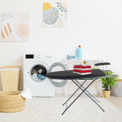 Imagem de Mesa de passar roupa extra forte c/ passa mangas prata - utilaço