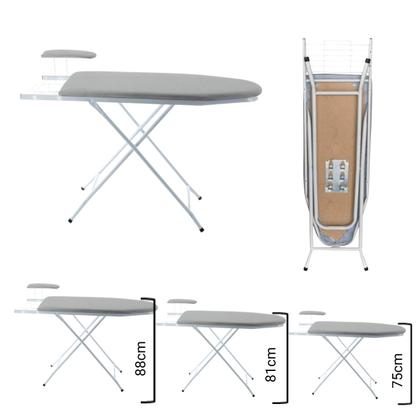 Imagem de Mesa de Passar Roupas Extra Forte com Passa Mangas Passadeira Tábua Dobrável em Aço - Someway