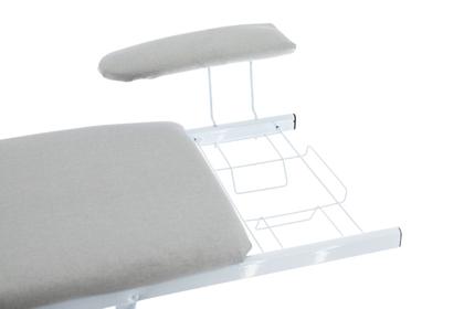 Imagem de Mesa De Passar Taboa Passadeira Grande Dobrável Com Passa Mangas e Porta Ferro Tecido Metalizado Utilaço