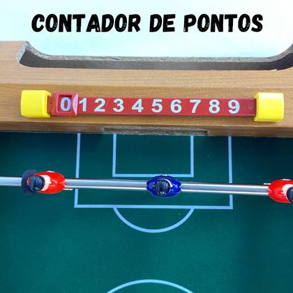 Imagem de Mesa De Pebolim Média Futebol Contador de Pontos - Castela