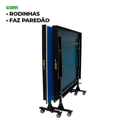 Imagem de MESA DE PING PONG C/ RODAS E PAREDÃO MDF 25mm 1008 KLOPF