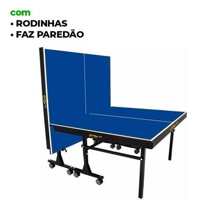 Imagem de MESA DE PING PONG C/ RODAS E PAREDÃO MDF 25mm 1008 KLOPF