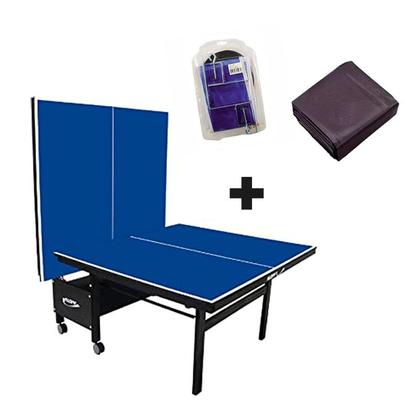 Imagem de MESA DE PING PONG MDF 18mm 1084 KLOPF C/ RODAS + KIT Completo 5031 + Capa Para Mesa Aberta