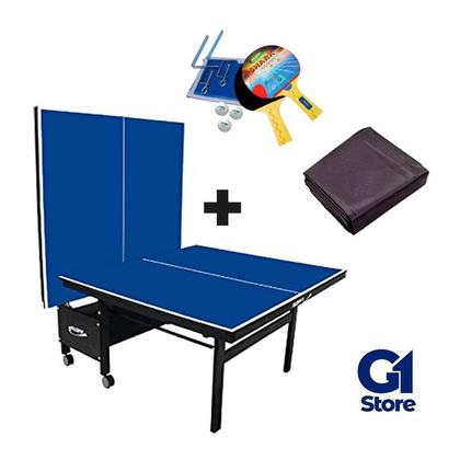 Imagem de MESA DE PING PONG MDF 18mm 1084 KLOPF C/ RODAS + KIT Completo 5031 + CAPA Para Mesa Fechada