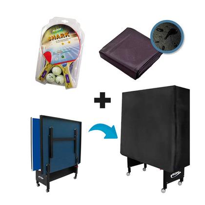 Imagem de MESA DE PING PONG MDF 18mm 1084 KLOPF C/ RODAS + KIT Completo 5031 + CAPA Para Mesa Fechada
