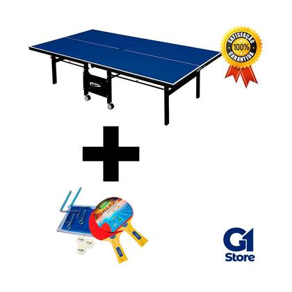 Imagem de MESA DE PING PONG MDF 18mm 1084 KLOPF C/ RODAS + KIT Completo 5031