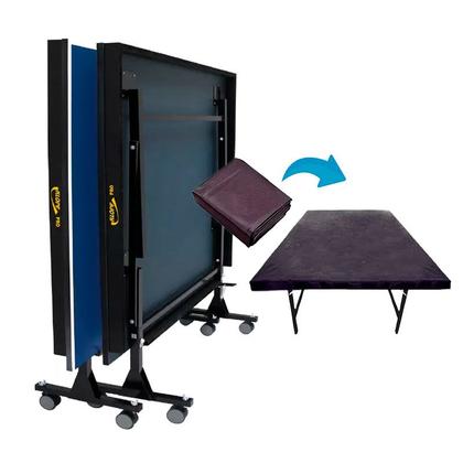 Imagem de MESA DE PING PONG MDF 25mm C/ RODAS E PAREDÃO 1008 KLOPF + Capa Impermeável