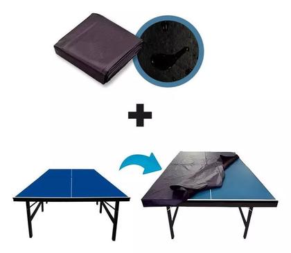 Imagem de MESA DE PING PONG OFICIAL MDF 18mm Klopf 1019 ORIGINAL + Capa Para Mesa Aberta