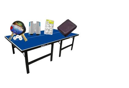 Imagem de MESA DE PING PONG OFICIAL MDP 15mm KLOPF 1001 + Kit ping pong + Rede Retrátil + Capa + 6 Bolinhas Brancas klopf 5075