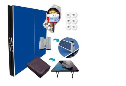 Imagem de MESA DE PING PONG OFICIAL MDP 15mm KLOPF 1013 + Kit ping pong + Rede Retrátil + Capa + 6 Bolinhas Brancas klopf 5075