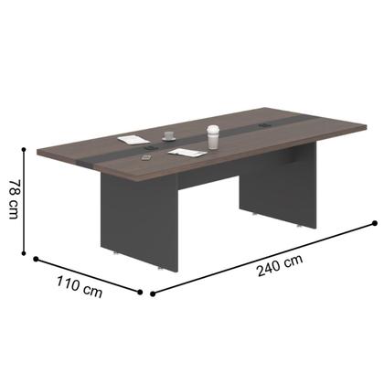 Imagem de Mesa de Reunião 2,40 Plot Freijo Preto