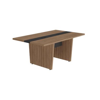 Imagem de Mesa de Reunião Modular Artany Y37 Cor Nogal com Preto
