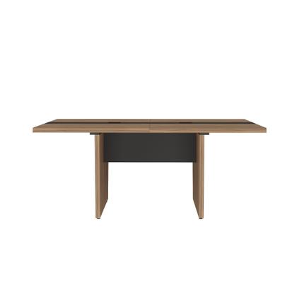 Imagem de Mesa de Reunião Modular Artany Y37 Cor Nogal com Preto