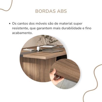 Imagem de Mesa de Reunião Modular Artany Y37 Cor Nogal com Preto